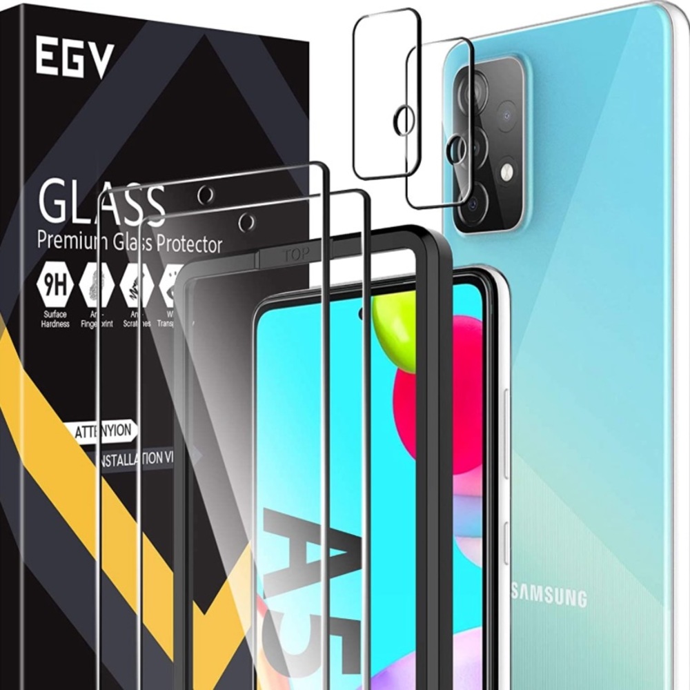🆕 EGV Screen Protector for Samsung Galaxy A72 Tempered Glass……,…
